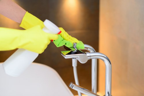 Local cleaners working on a Waterloo property handover